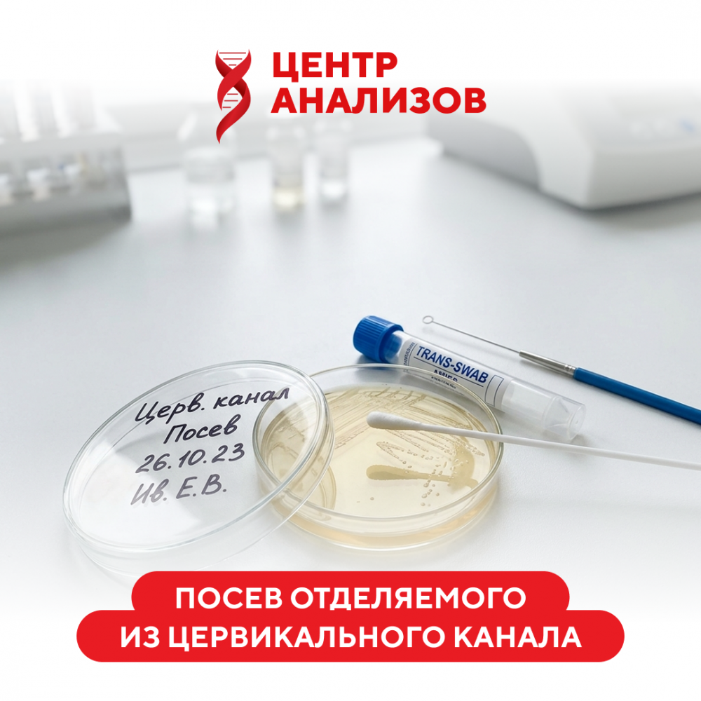 Посев отделяемого из цервикального канала на аэробные и   факультативно - анаэробные условно - патогенные микроорганизмы    с определением чувствительности к антибиотикам